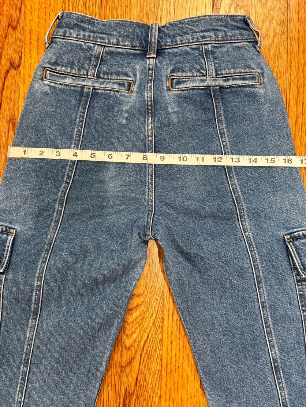 Madewell Preppy Grunge Utility High Rise 90s Straight Leg Cargo Jeans W23/ L29